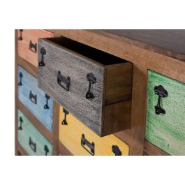 GINER Y COLOMER - Buffet 9 tiroirs en bois de manguier massif multicolore - 180 x 40 x 90 cm