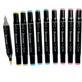 Sycomore Coffret Créatif Kemonomimi avec 10 Tableaux Layout et 10 Marqueurs - Kit d'Illustration Manga - À Partir de 10 Ans