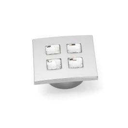 GIUSTI Tirador Zamak Cristal Swarovski 36x36 Finition Chrome