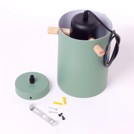 Lampe Suspendue Dahlia Métal Bois Réglable en Hauteur SKD-P1011-OG