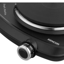 Sencor SCP 1504BK-EUE4 - Plaque de cuisson électrique 1500 W, 1 foyer noir de 18 cm avec contrôle de température variable et sécurité surchauffe