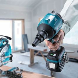 Makita DAS180Z - Souffleur sans fil 18V à batterie Li-Ion, nettoyage sec, niveau sonore 79 dB, couleur noir et bleu