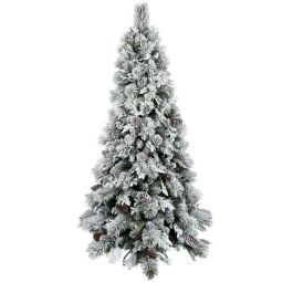 Sapin de Noël Home ESPRIT Blanc PVC Enneigé