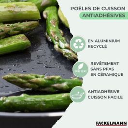 Ensemble de poêles Fackelmann Brandao Noir Céramique 2 Pièces