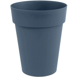 Eda Vase Toscane - Mi-haut Rond - Prêt-à-planter - Ø 44 x H 53 cm - Capacité 50 L - Traité anti-UV et antigel - Bleu Jean - Fabrication française Precio: 43.344. SKU: B1CF7WFH3R
