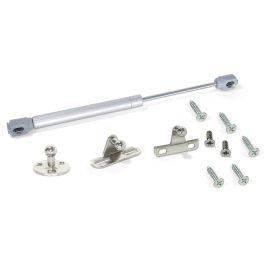 Emuca Lot de 10 pistons pour portes Relevable H, 11kg, course 80mm, avec loquets, acier et plastique, gris métallisé