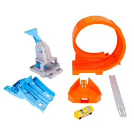 Hot Wheels - Circuit Looping de Champion avec 6 voitures et accessoires - Set de pistes et rampes pour cascades - Jouet enfant dès 4 ans