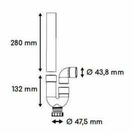 Edouard Rousseau Siphon Sortie Horizontale Ø40 mm PVC Gris Rosca 47,5 mm ROU3047403202591