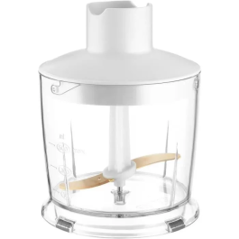 Sencor SHB 6441WH Mixeur Plongeant 1200 W 4 en 1, Pied Inox 20 cm, Technologie Titanium QuadBlade, avec Gobelet 800 ml, Hachoir, Batteur et Mousseur à Lait, Moteur Garantie 10 ans