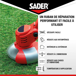 Sader REPARE TOUT EXTREME - Ruban adhésif extra fort, gris, pour intérieur et extérieur, toutes surfaces, facile à découper, 20 m x 50 mm