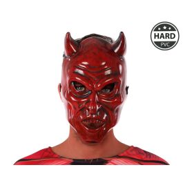 Masque Visage Démoniaque PVC Rouge avec Cornes, pour Déguisement de Diable - Accessoire pour Halloween, Événement d'Horreur ou Spectacle Precio: 10.5. SKU: B1HVYHEKF5