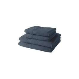 Today Lot de 2 Serviettes de Bain 70x130 cm + 2 Serviettes de Bain 50x90 cm 100% Coton Denim TOD3574641225520
