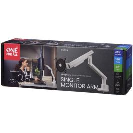 Support moniteur Dynamic - ONE FOR ALL - Vesa 100 - Simple Bras - 13 et 32'' - 8kgs max - Hauteur réglable - Blanc