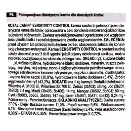 Aliments pour chat Royal Canin Sensitivity Control Poulet Canard Riz 1,5 Kg
