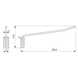ZOBAL Attache présentoir droit L206
