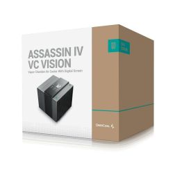 Deepcool Assassin IV VC Vision Noir Ventirad CPU avec Écran Magnétique, 7 Caloducs, TDP 300W, Refroidissement Haut de Gamme - R-ASN4-BKNVMD-G