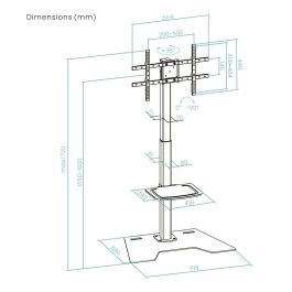 Support de TV TooQ FS2284M-B 70" 70 Kg