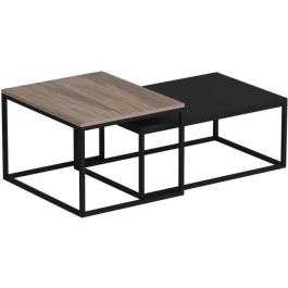 Table basse LEKA Rectangulaire Anthracite 72 x 45 x 37 cm