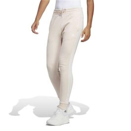 Pantalon de sport long Adidas Essentials 3S Beige Femme