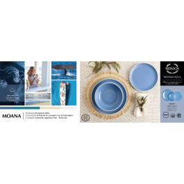 Assiettes Bidasoa Moana Bleu Céramique 12 Pièces