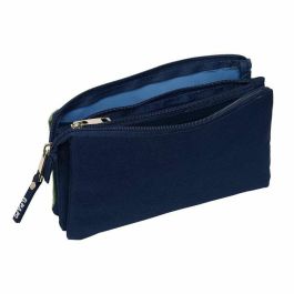 Trousse Fourre-Tout Triple El Pulpo Blue marine Vert militaire 22 x 12 x 3 cm