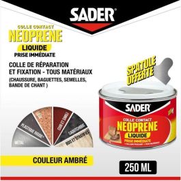 Sader Colle Néoprène Liquide Contact Métal - 250 ml