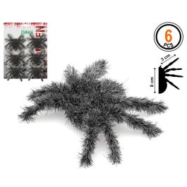 Lot de 6 araignées décoratives en plastique noir, 8 cm - Décoration Halloween effrayante et fête d'horreur Precio: 10.59. SKU: B16SDBCBHM