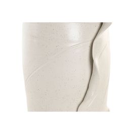 Vase Home ESPRIT Blanc Céramique Style artisanal Moderne Feuille d'une plante 21 x 21 x 40 cm