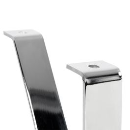 Q&Q Pata Metálica Vera H120/H135 Chrome et Noir Mat Hauteur 120mm