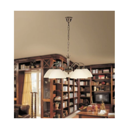 Rabalux Lampe Suspendue Regina 5xE14 IP20 Métal Laiton Écrans Crème Style Classique [RAB-8175]