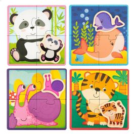 Puzzle Enfant Lisciani Giochi 16 x 1 x 16 cm animaux 16 Pièces (6 Unités)