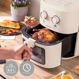 Friteuse à Air InnovaGoods Vynner Pro 6500 Crème 1700 W 6,5 L Acier inoxydable