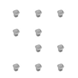 Emuca Lot de 10 interrupteurs à encastrer D21x21, Plastique, Gris