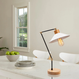 Lampe de Table Style Vintage Manavgat Blanco 1xE27 Sans Ampoule OPV-525NOR2128