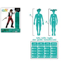 Costume de Pirate Boucanier pour Garçon 5-6 Ans - Camisole, Pantalon, Ceinture et Foulard