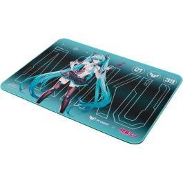 ASUS TUF Gaming P1 Hatsune Miku Edition - Tapis de souris gamer en tissu, caoutchouc antidérapant, résistant à l'eau, turquoise (360x260 mm)