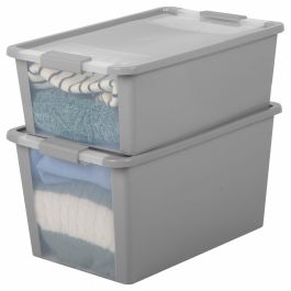 Boîte de rangement Curver Gris Plastique 26 L 55 x 19 x 35 cm (7 Unités)