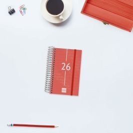 Agenda Finocam YEAR Rouge Mini 7,9 x 12,7 cm 2026