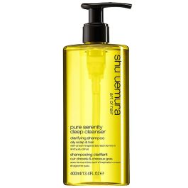 Shu Uemura PURE SERENITY Shampoo Équilibrant pour Cheveux et Cuir Chevelu Gras, Infusé de Yuzu Japonais, 400 ml