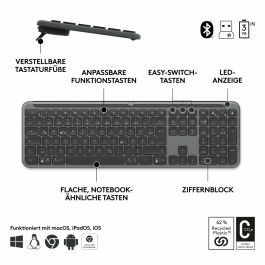 clavier et souris Logitech 920-012504 Graphite Allemand QWERTZ