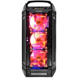 Cougar CGR-6AMKB-G - Boîtier PC Gaming Full-Tower Noir, Mesh, Verre Trempé, Support ATX/EATX/micro-ATX/Mini-ITX, Gestion des Câbles, 8 Slots, Refroidissement Avancé