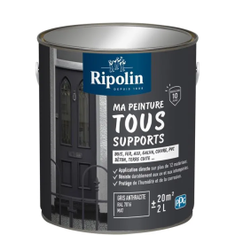 Ripolin - Peinture multi-supports mat gris anthracite RAL 7016 - Application directe bois, métal, béton - Protection UV et intempéries - 2L Precio: 91.092. SKU: B16948EPXT