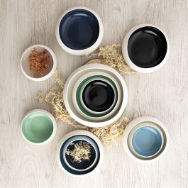 Bol pour Apéritifs Ariane Organic Bleu Céramique (6 Unités)