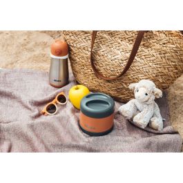 Beaba Thermos portionneur 500 ml Acier inoxydable Gris minéral / Terracota BEA1728519329695