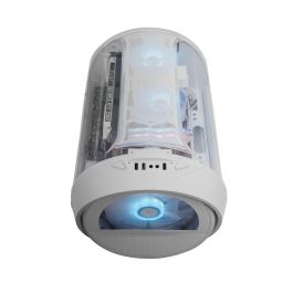 Boîtier ATX semi-tour Mars Gaming MCCYLONW Blanc