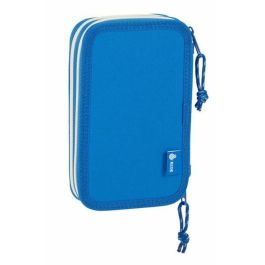 Plumier double RCD Espanyol Bleu Blanc 12,5 x 19,5 x 4 cm