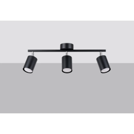 LEMMI Lustre 3 Lumières SOL-SL.1128 LED Design Minimaliste Métal Noir Blanc