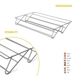Emuca Kit tiroir à chaussures et rack ajustable Quartz pour armoires, glissières extension totale et à fermeture douce, Module 80cm, Finition Titane