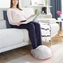 Pack Chauffe-pieds Électrique 2-en-1 et Couverture à Manches Sweat-shirt Oversize avec Polaire InnovaGoods