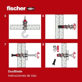 FISCHER Duoblade Taco Pladur pour vis de 4-5 mm (Set de 40)